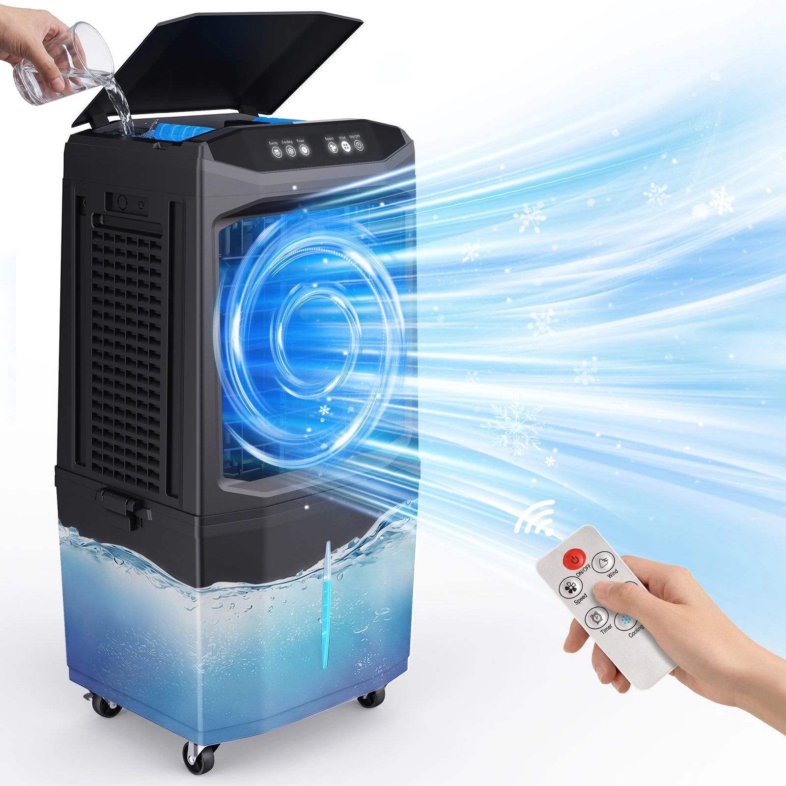 75° Auto Swing Air Cooling Fan