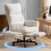 LBGYZ04 Big and Tall Office Chair, Teddy Plush Ergonomic Desk Chair