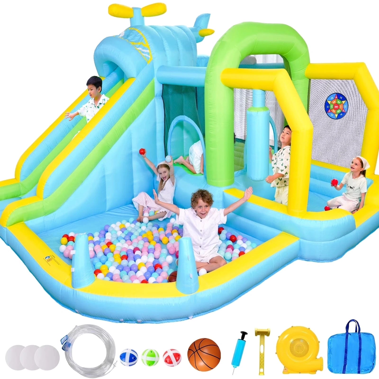 12-in-1 Large Inflatable Water Slide Bounce House