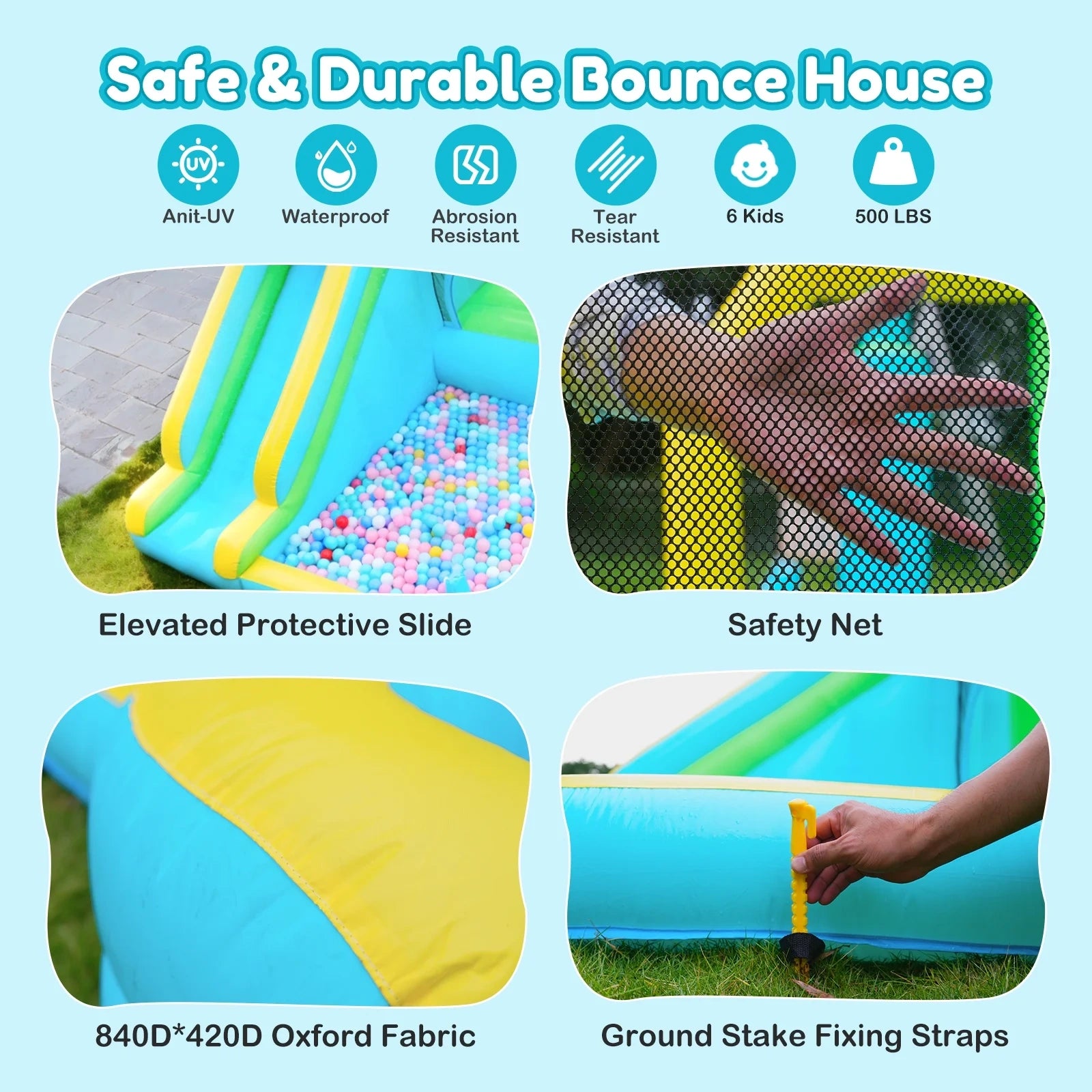 12-in-1 Large Inflatable Water Slide Bounce House