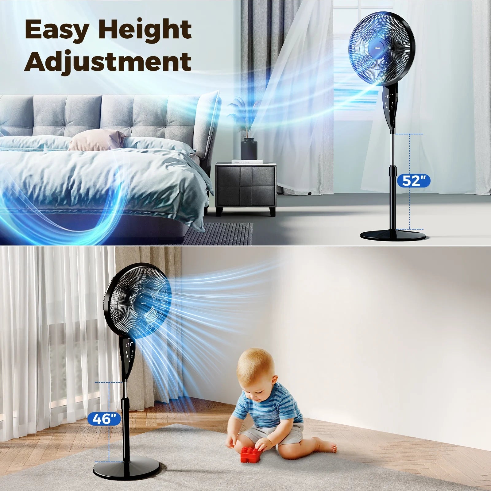 16 Inch Oscillating Pedestal Fan with Ultra-High 3-Speed