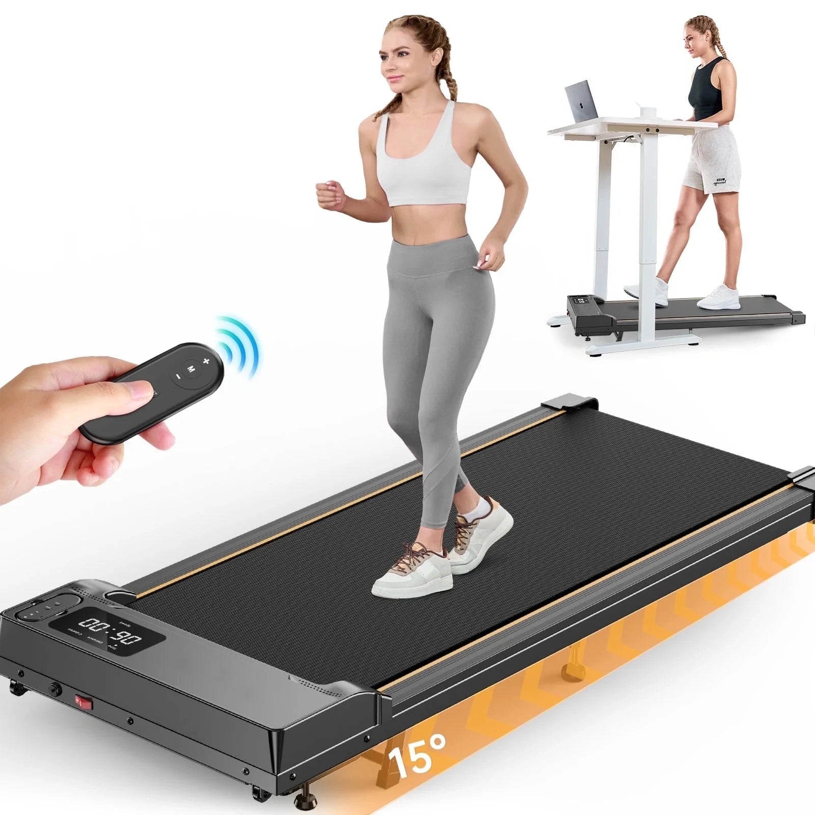 JT31 15° Incline Treadmill Walking Pad