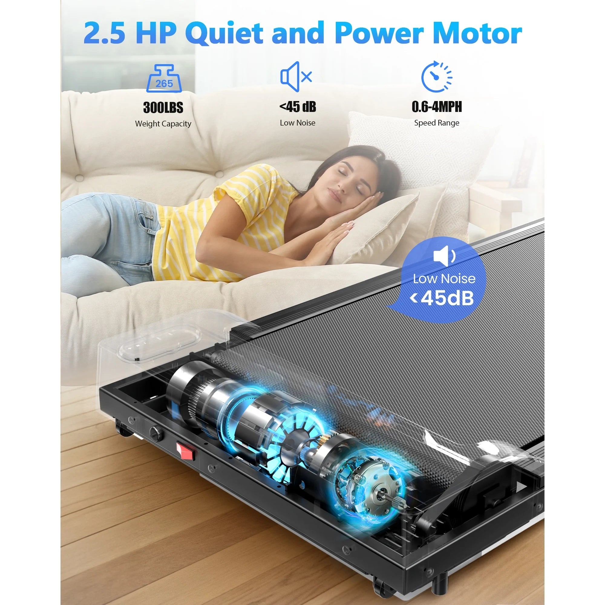 JT31 15° Incline Treadmill Walking Pad