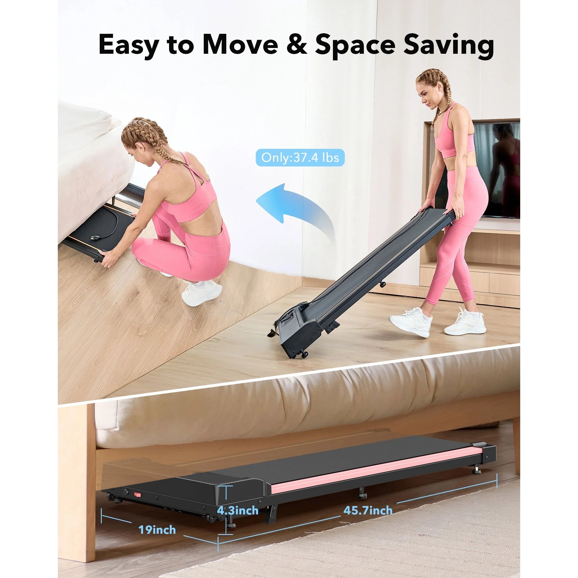 JT31 15° Incline Treadmill Walking Pad