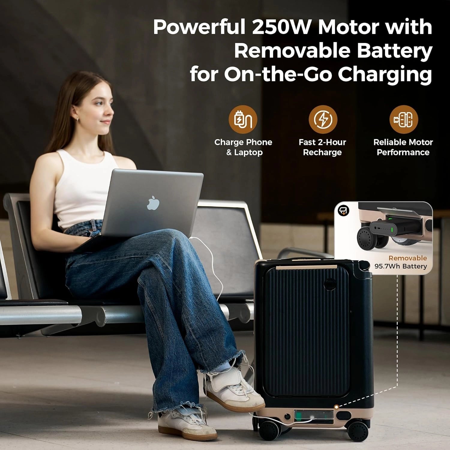 Smart Rideable Electric Scooter Luggage