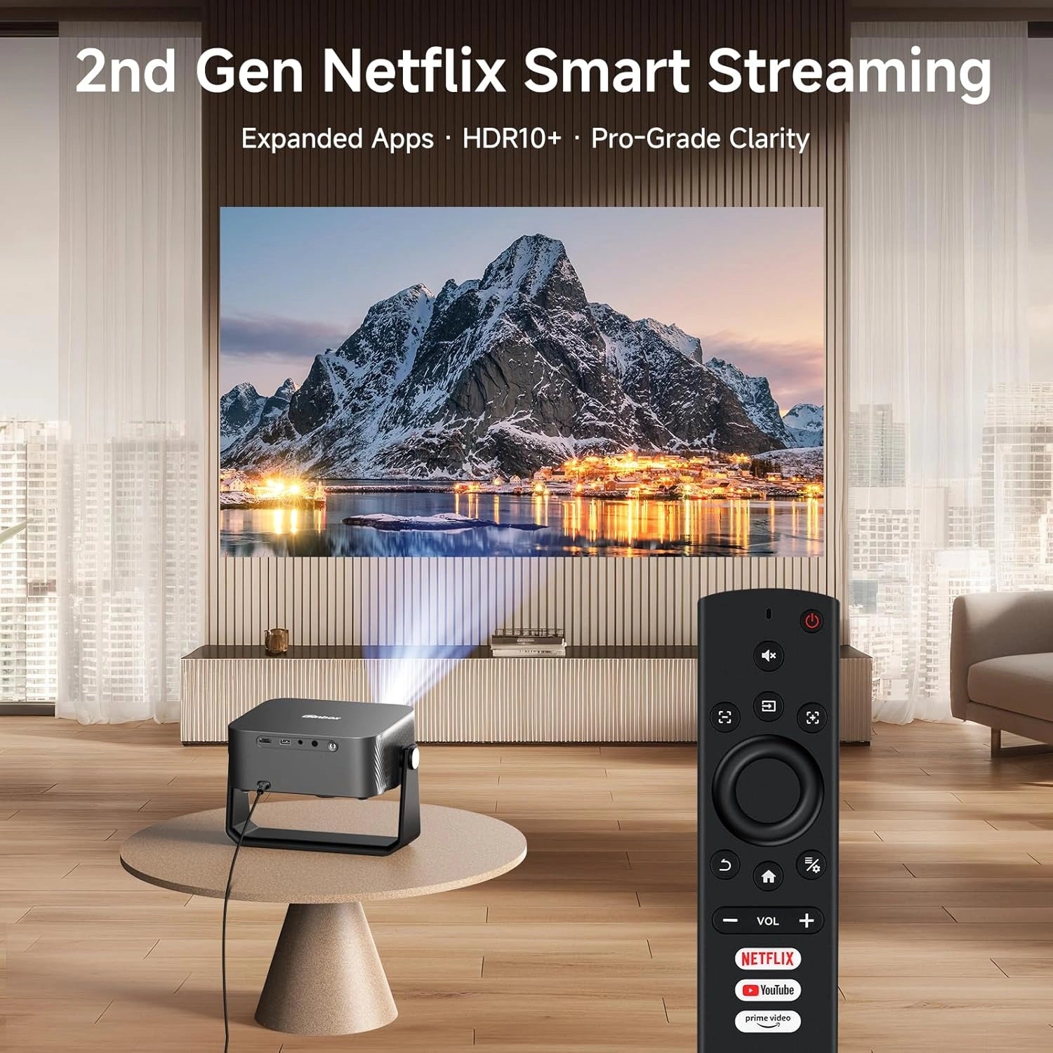 4K Outdoor Projector with Built-in Apps