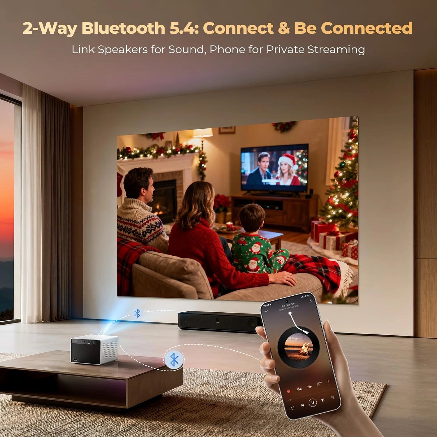 Portable Mini Projector with Built-in Apps