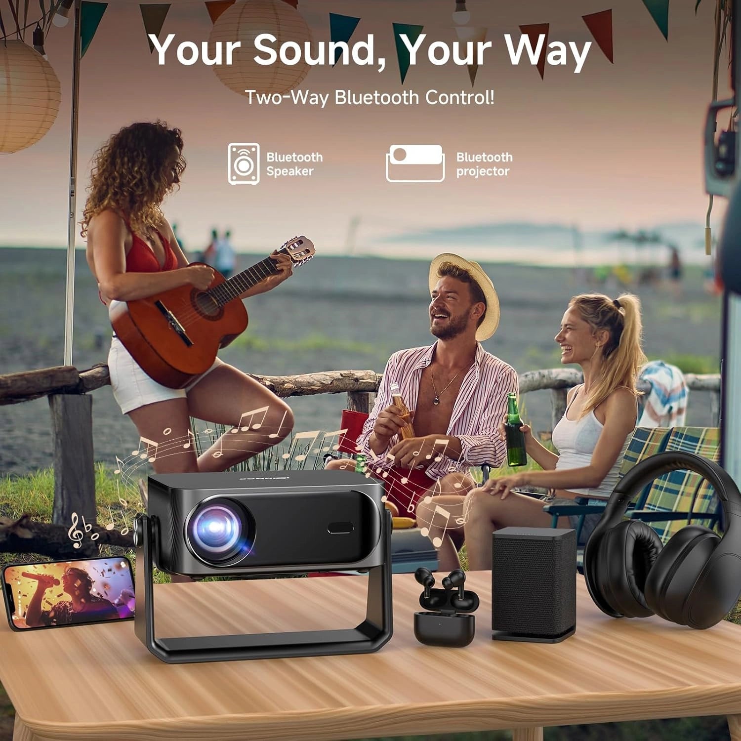 4K Outdoor Projector with Built-in Apps