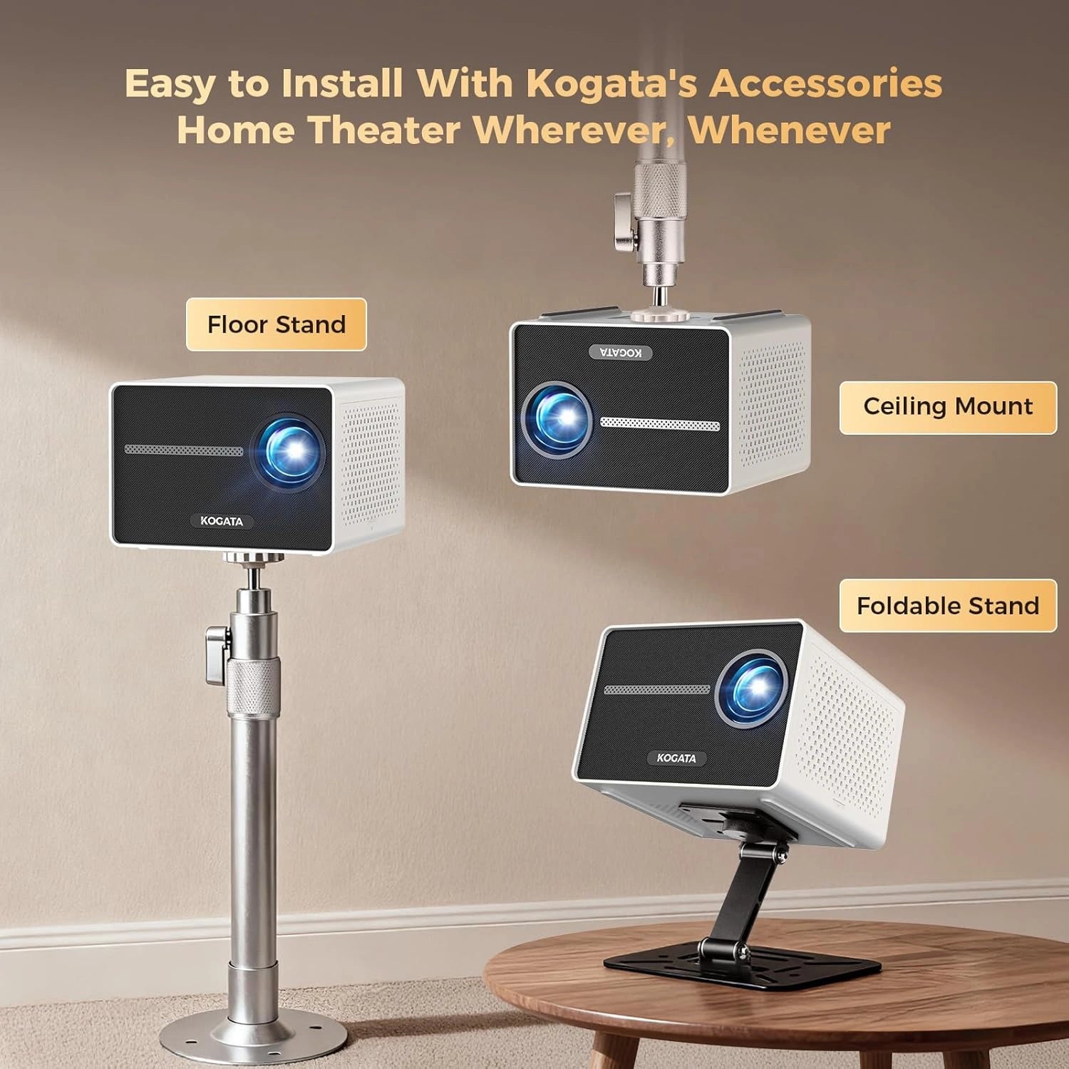 Portable Mini Projector with Built-in Apps