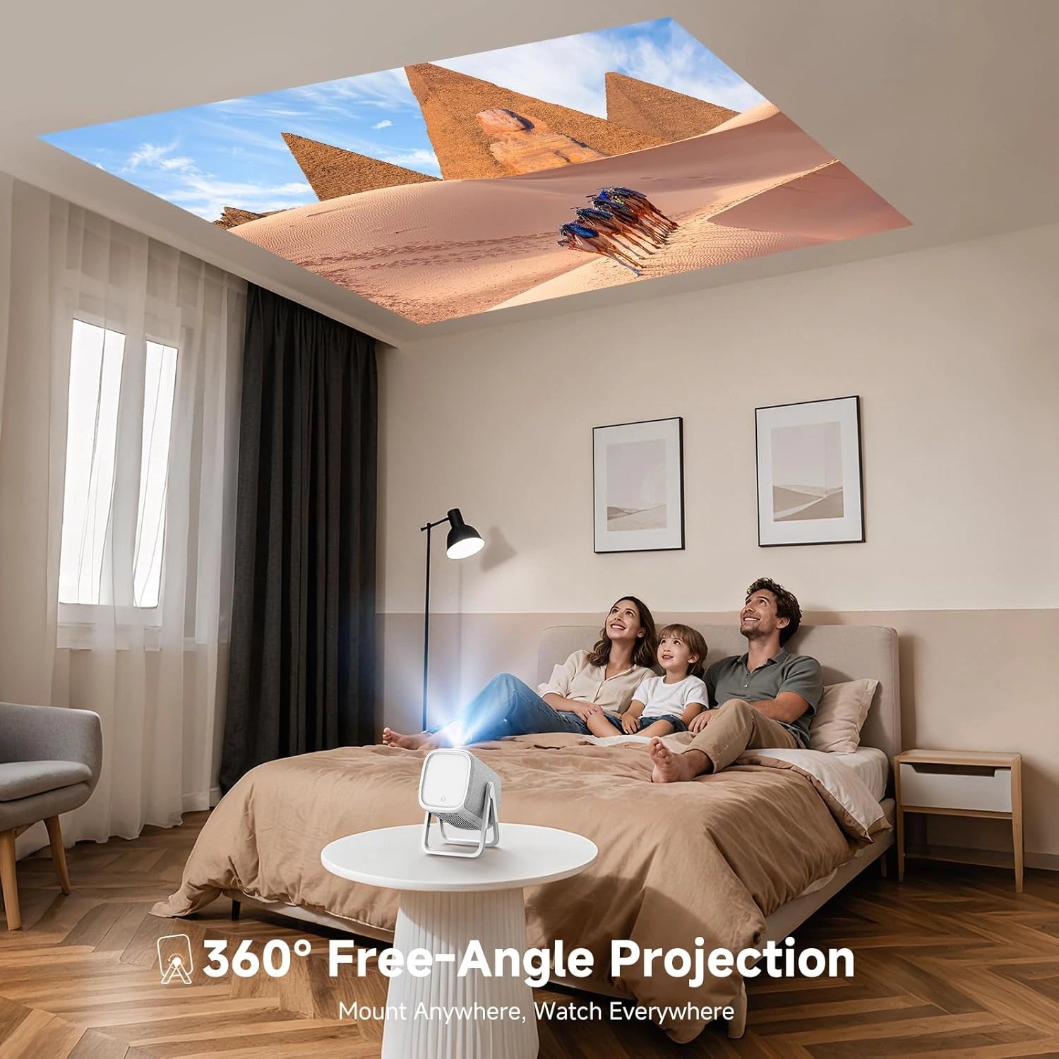 4K Short Throw Outdoor Projector with Built-In Apps