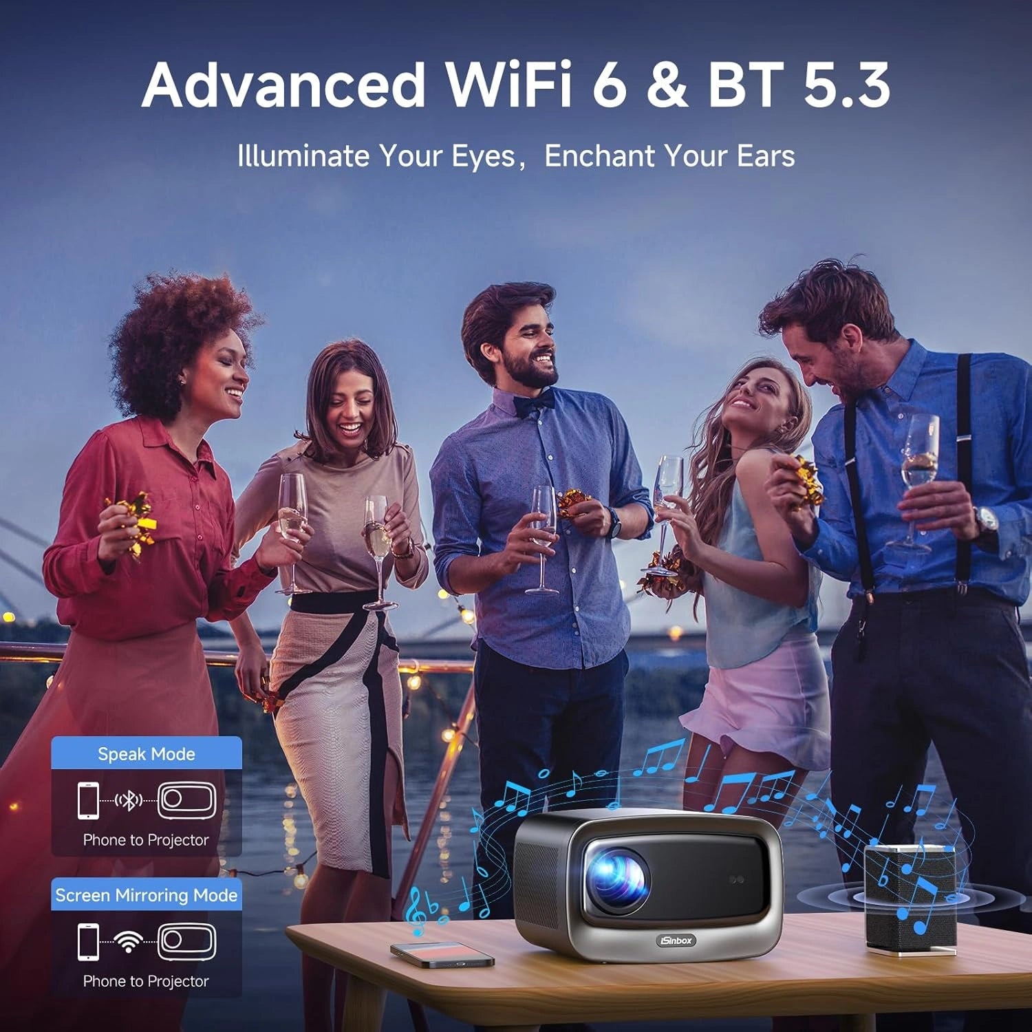 Smart 4K Projector with Built-in Apps