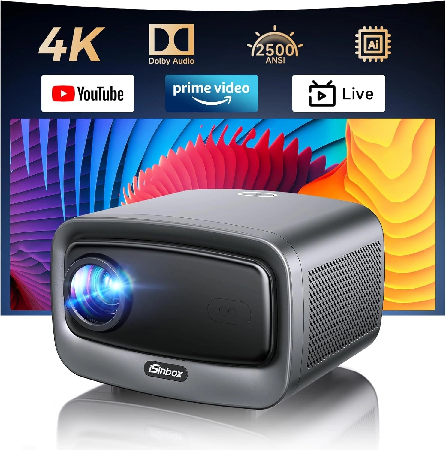Smart 4K Projector with Built-in Apps