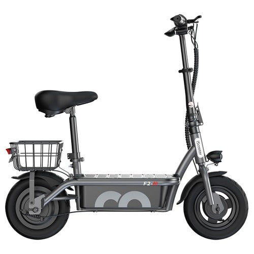 F2 Electric Scooter with Seat & Rear Basket 500W Motor 36V 7.8Ah Battery