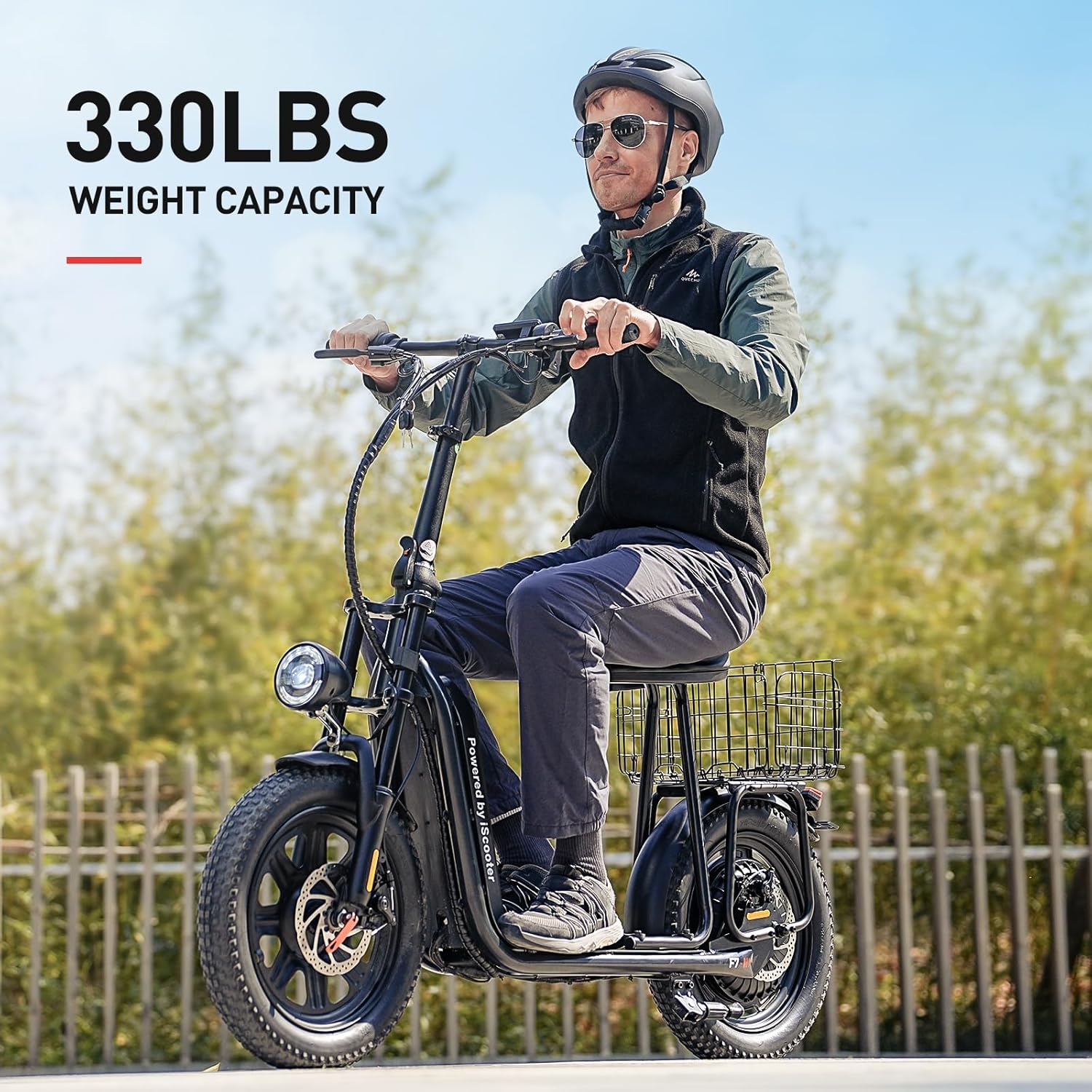 F7 Electric Scooter Adults 1000W Powerful Motor 28 MPH Top Speed & 45 Miles Range