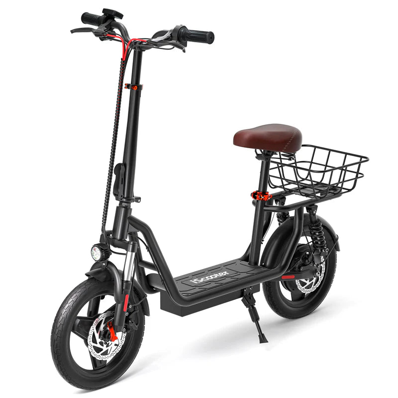 i14 800W Electric Scooter with Seat & Basket for Adults