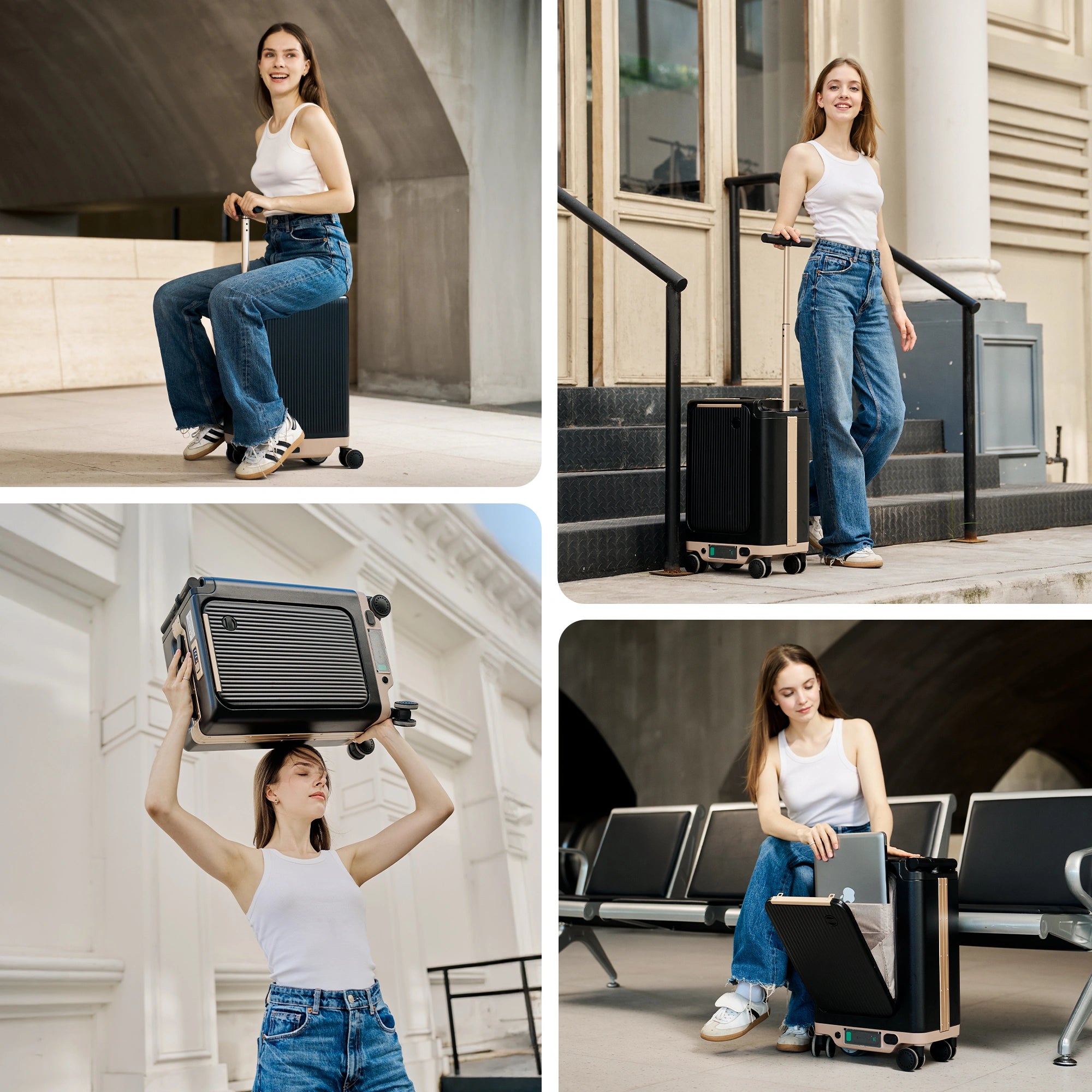 Smart Rideable Electric Scooter Luggage