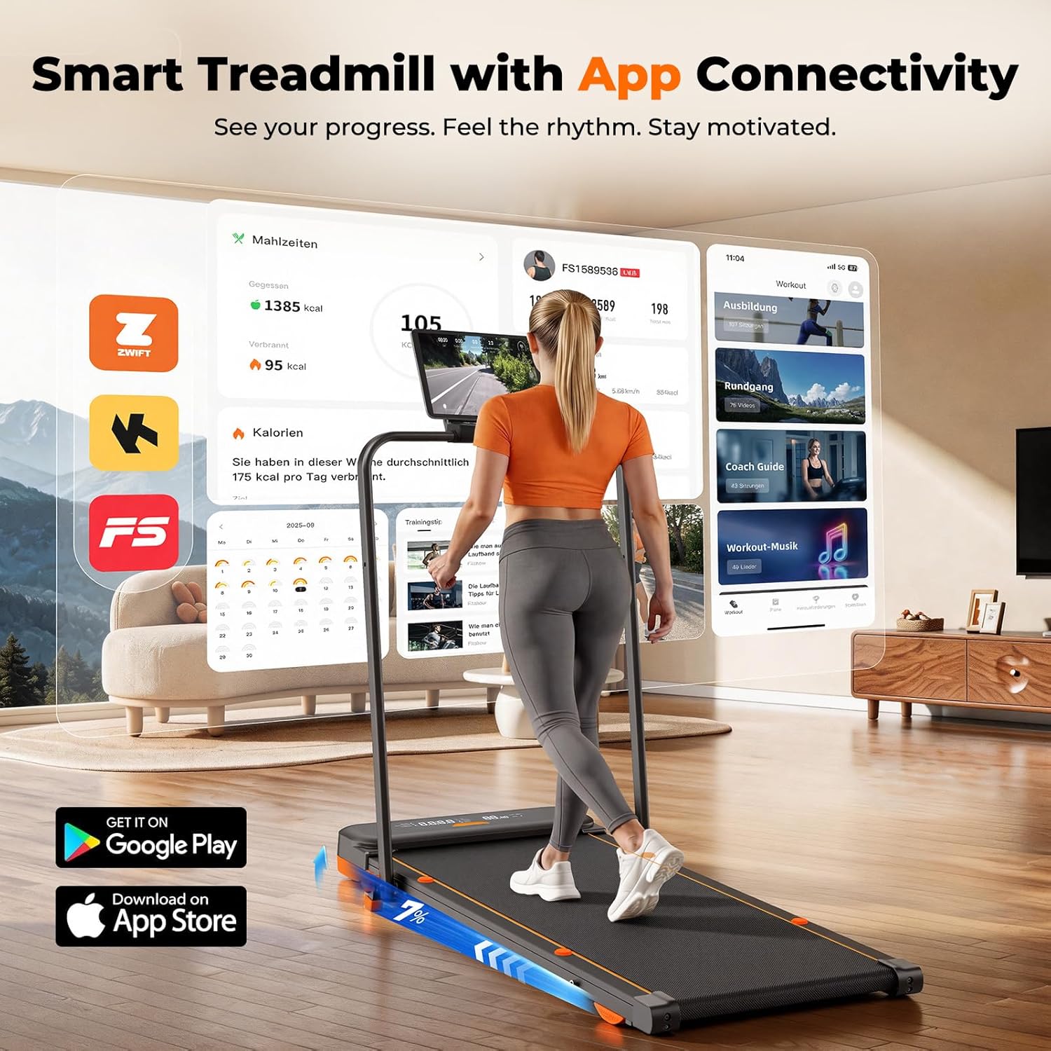 JT56 Walking Pad with Incline and Vibration, Under Desk Treadmill