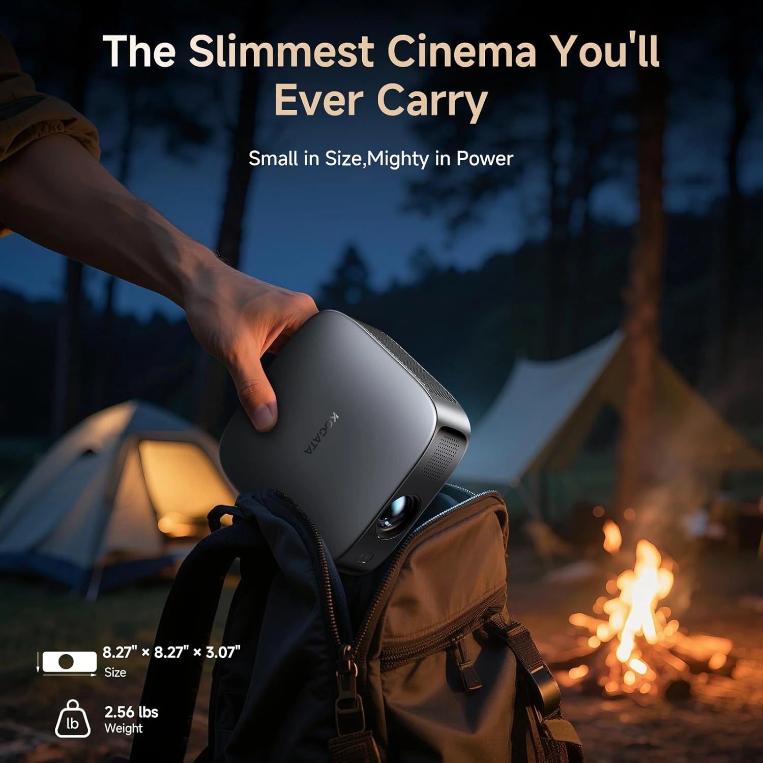 4K Short Throw Projector with 1200 ANSI Lumens and Built-in Apps