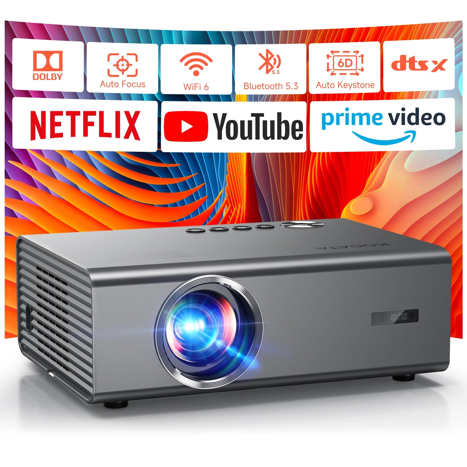 4K Projector with Netflix& Dolby Audio