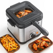 DA01 Deep Fryer, 1.6QT Compact Oil Saving HandsFree Hook Machine, 950W