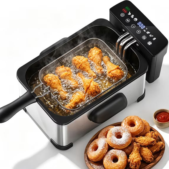 DA03 Deep Fryer, 3.2QT Electric Touchscreen Oil Fryer with Presets, 1700W