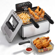 DA04 Deep Fryer with 3 Baskets, 4.23QT Large Color Touchscreen Fryer, 1700W