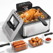 DA05 Deep Fryer with 3 Baskets, 5.3QT XL Color Touchscreen Fryer, 1700W