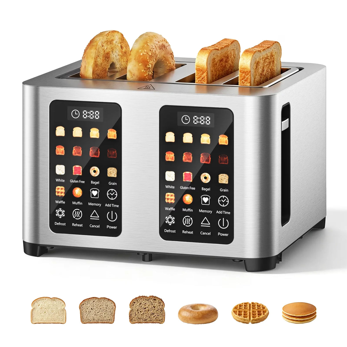 ST02 4 Slice Toaster, Touchscreen Dual Control Smart Extra Wide Slot
