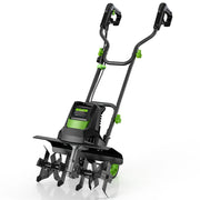 T1800 Electric Garden Tiller Cultivator 1800W 15Ah Motor (400RPM) 18" Wide 9" Deep Tilling