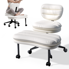 Ergonomic Cross-Legged Swivel Meditation Chair with Wheels