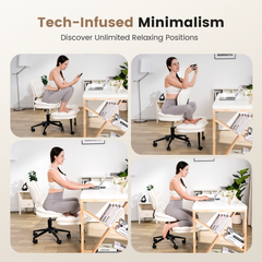 Ergonomic Cross-Legged Swivel Meditation Chair with Wheels