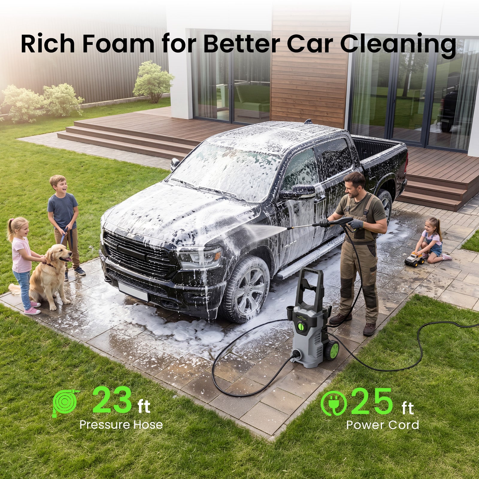W8 1800W AC 3000 PSI 3.0 GPM Electric Pressure Washer