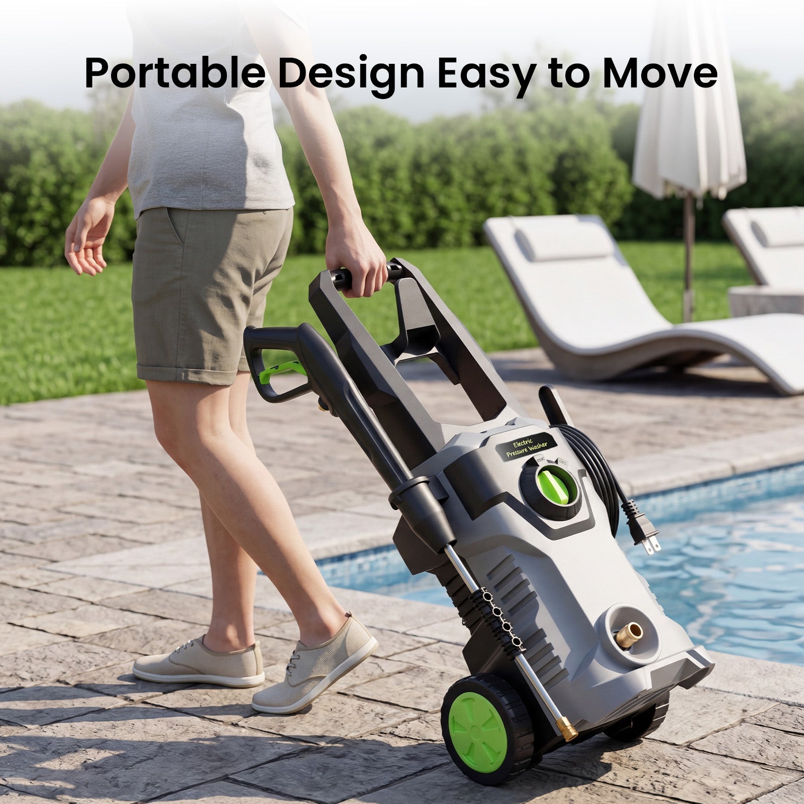 W8 1800W AC 3000 PSI 3.0 GPM Electric Pressure Washer